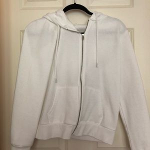 Comfy White zipper sweatshirt